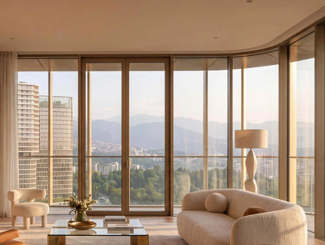 Trump Tower Tbilisi living room concept with city views