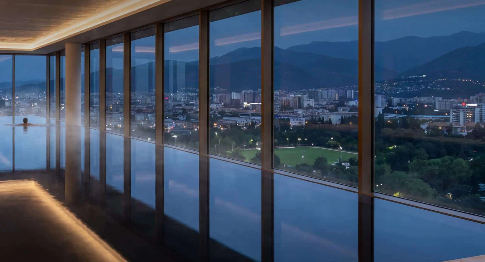 Trump Tower Tbilisi pool and skyline view